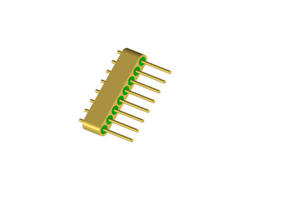 Verre taillé droit à dc hermétique 8 Pin Header de connecteurs de joint en métal